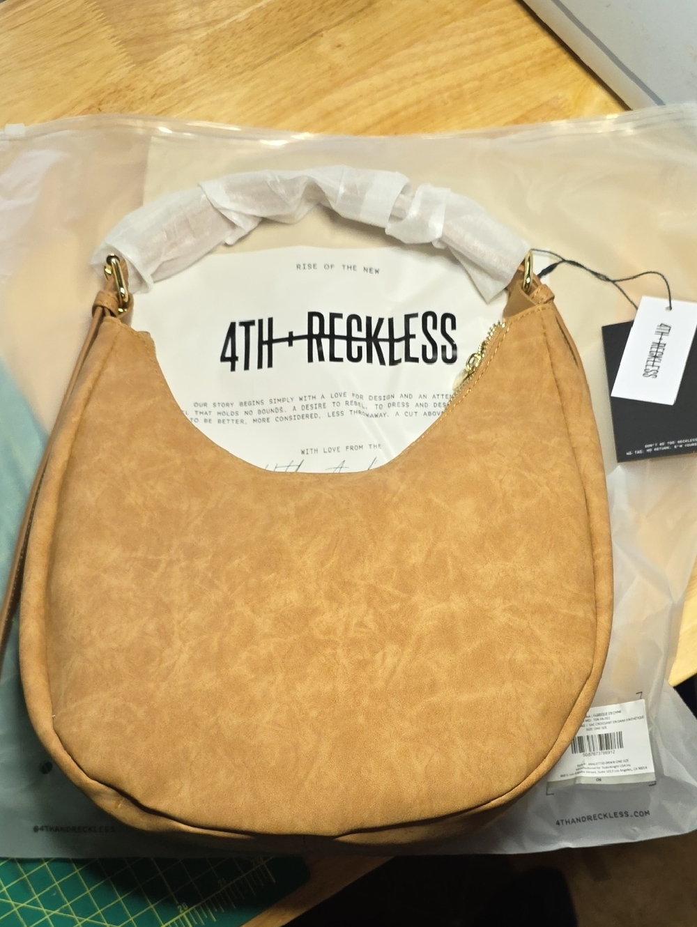 4th + Reckless Tan Hobo Shoulder Bag
